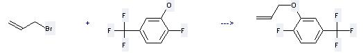 2-Fluoro-5-(trifluoromethyl)phenol can react with 3-bromo-propene to get 2-allyloxy-1-fluoro-4-trifluoromethyl-benzene.
